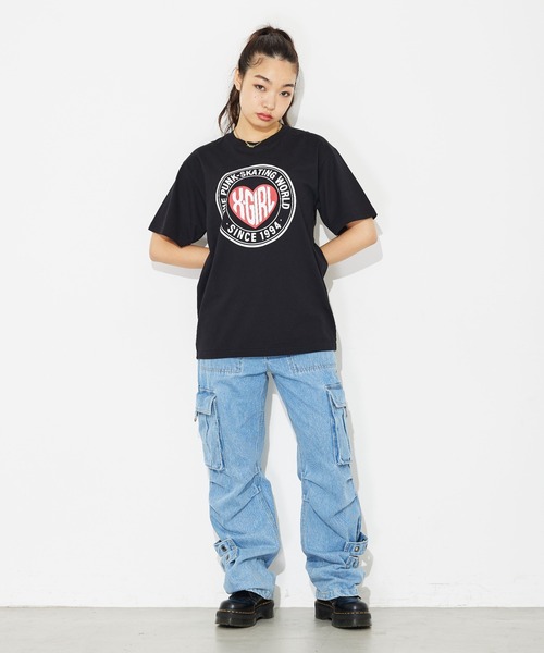 すぐ届く☆X-girl 半袖Tシャツ ハートロゴ ストリートスタイル◎ ハートロゴバックプリント半袖Tシャツ（Tシャツ） | X-girl