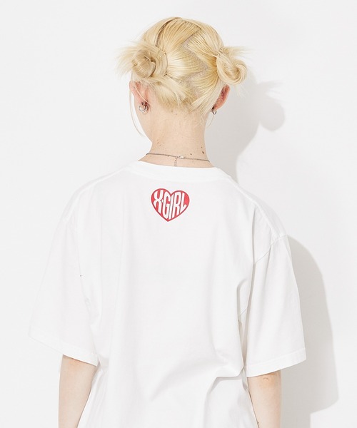 X-girl（エックスガール）の「HEART LOGO S/S TEE/ハートロゴ T