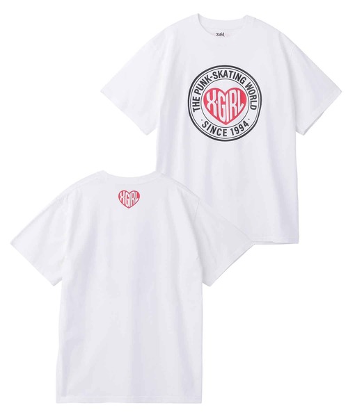 X-girl(エックスガール)の「HEART LOGO S/S TEE/ハートロゴ Tシャツ(Tシャツ/カットソー・レディース・ホワイト/ブラック・S/XL/L/M)」の12枚目の写真