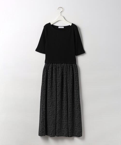 グリーンレーベルリラクシング タック フレア ワンピース シャツ ベージュ green label relaxing（グリーンレーベルリラクシング）の