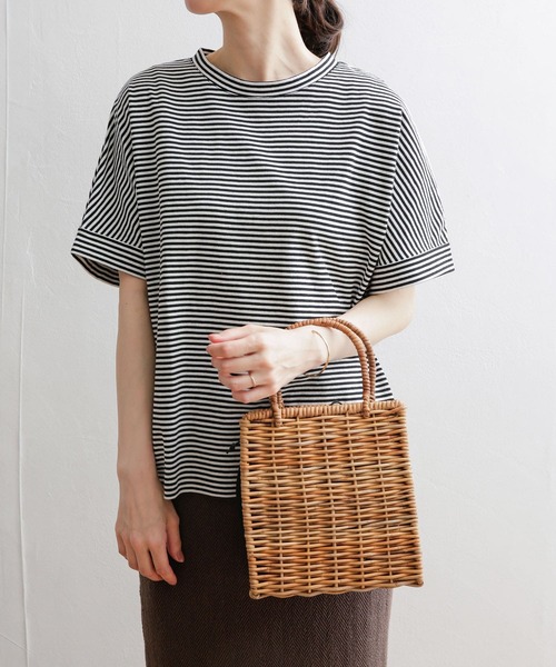 URBAN RESEARCH DOORS（アーバンリサーチドアーズ）の「USAコットンロールスリーブTシャツ（Tシャツ/カットソー・レディース・ブラック/オフホワイト/ピンク/ホワイト系その他・MEDIUM）」の5枚目の写真