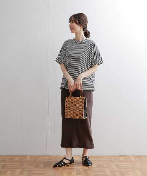 URBAN RESEARCH DOORS（アーバンリサーチドアーズ）の「USAコットンロールスリーブTシャツ（Tシャツ/カットソー・レディース・ブラック/オフホワイト/ピンク/ホワイト系その他・MEDIUM）」の13枚目の写真