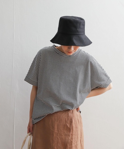 URBAN RESEARCH DOORS（アーバンリサーチドアーズ）の「USAコットンロールスリーブTシャツ（Tシャツ/カットソー・レディース・ブラック/オフホワイト/ピンク/ホワイト系その他・MEDIUM）」の19枚目の写真