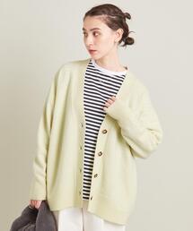 BEAUTY&YOUTH UNITED ARROWS | ウールカシミヤ アクアオーバーVネックカーディガン(カーディガン/ボレロ)
