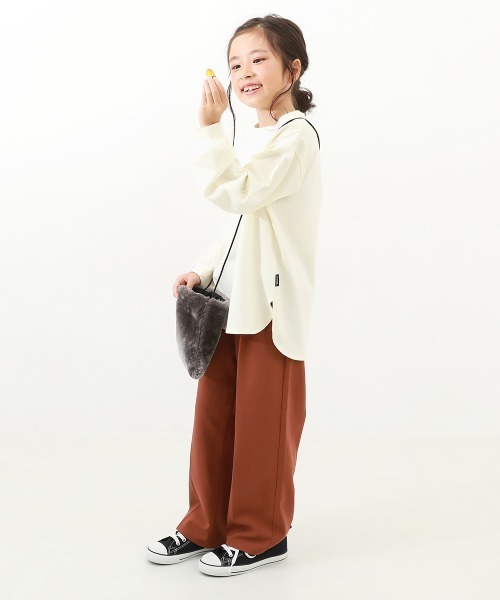 devirock（デビロック）の「無地 ヘビーウェイト ロング丈 長袖Tシャツ（Tシャツ/カットソー・キッズ・オフホワイト/スミクロ/ピンクベージュ/ブラウン系その他/パープル系その他/ブルー系その他/グリーン/オレンジ系2/グリーン系2/ピンク系その他2・160cm/110cm/120cm/140cm/80ｃｍ/90cm/150cm/100cm/130cm）」の12枚目の写真