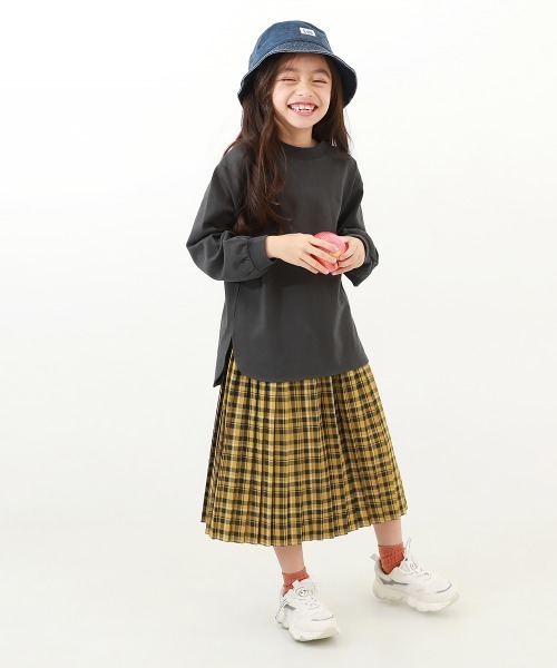 devirock（デビロック）の「無地 ヘビーウェイト ロング丈 長袖Tシャツ（Tシャツ/カットソー・キッズ・オフホワイト/スミクロ/ピンクベージュ/ブラウン系その他/パープル系その他/ブルー系その他/グリーン/オレンジ系2/グリーン系2/ピンク系その他2・160cm/110cm/120cm/140cm/80ｃｍ/90cm/150cm/100cm/130cm）」の13枚目の写真