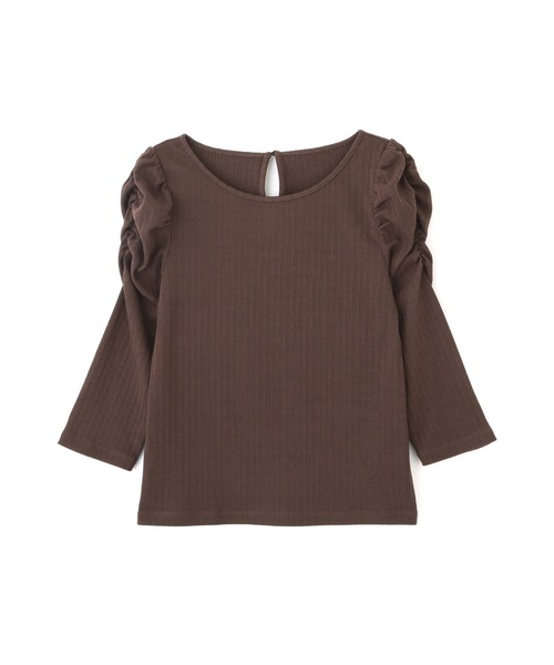 PROPORTION BODY DRESSING(プロポーションボディドレッシング)の「ギャザースリーブリブテレコ / 1212260802(Tシャツ/カットソー・レディース・ブラック/ボルドー/ブラウン・MEDIUM/SMALL)」の15枚目の写真