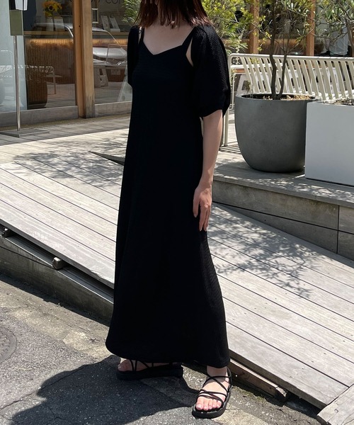 ADIRA(アディラ)の「ショートボレロキャミワンピセット(ワンピース・レディース・ブラック/イエロー・MEDIUM)」の5枚目の写真