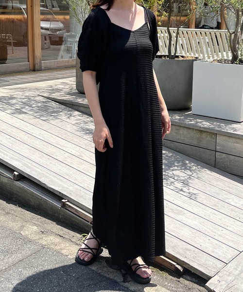 ADIRA(アディラ)の「ショートボレロキャミワンピセット(ワンピース・レディース・ブラック/イエロー・MEDIUM)」の7枚目の写真