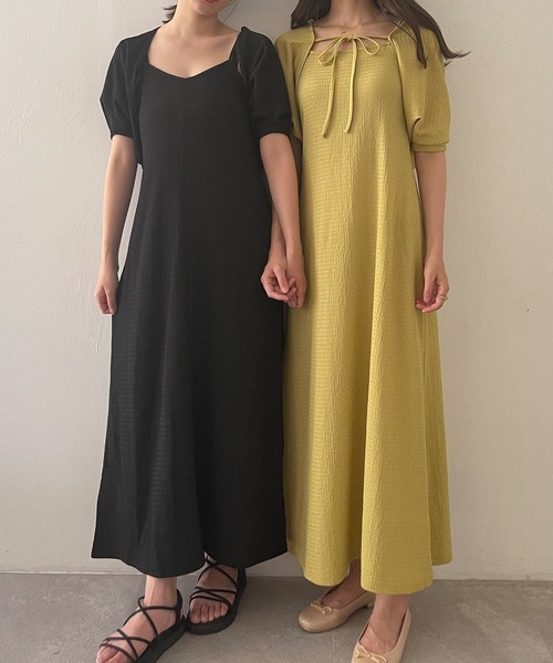 ADIRA(アディラ)の「ショートボレロキャミワンピセット(ワンピース・レディース・ブラック/イエロー・MEDIUM)」の9枚目の写真