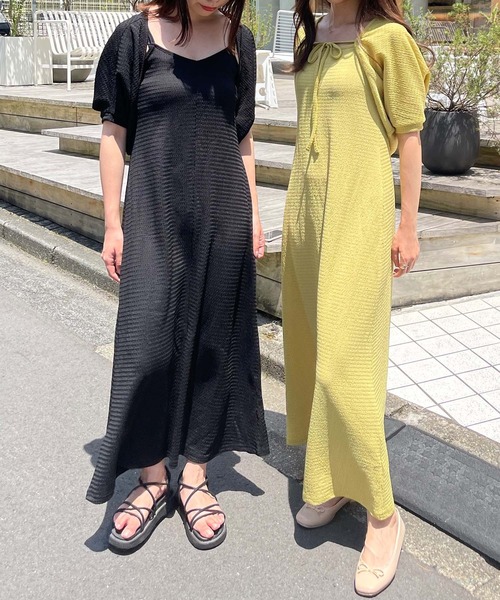 ADIRA(アディラ)の「ショートボレロキャミワンピセット(ワンピース・レディース・ブラック/イエロー・MEDIUM)」の14枚目の写真