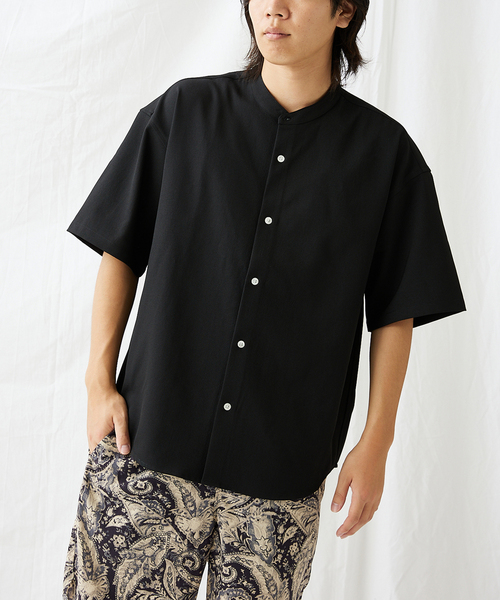 ヤンマバンドカラーシャツ 楽天市場】ヤンマ産業 YAMMA リネンバンドカラーワイドシャツ