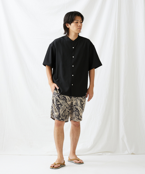JOURNAL STANDARD(ジャーナルスタンダード)の「エステルパナマ バンドカラーシャツ(シャツ/ブラウス・メンズ・ブラック/アイボリー/ベージュ/グリーン・MEDIUM/LARGE/SMALL)」の5枚目の写真