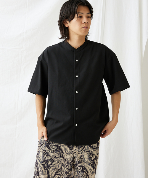 JOURNAL STANDARD(ジャーナルスタンダード)の「エステルパナマ バンドカラーシャツ(シャツ/ブラウス・メンズ・ブラック/アイボリー/ベージュ/グリーン・MEDIUM/LARGE/SMALL)」の8枚目の写真