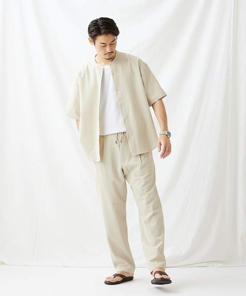 JOURNAL STANDARD(ジャーナルスタンダード)の「エステルパナマ バンドカラーシャツ(シャツ/ブラウス・メンズ・ブラック/アイボリー/ベージュ/グリーン・MEDIUM/LARGE/SMALL)」の12枚目の写真
