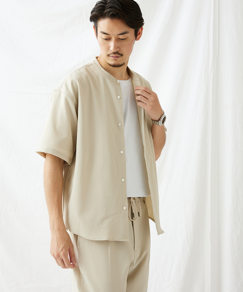 JOURNAL STANDARD(ジャーナルスタンダード)の「エステルパナマ バンドカラーシャツ(シャツ/ブラウス・メンズ・ブラック/アイボリー/ベージュ/グリーン・MEDIUM/LARGE/SMALL)」の16枚目の写真