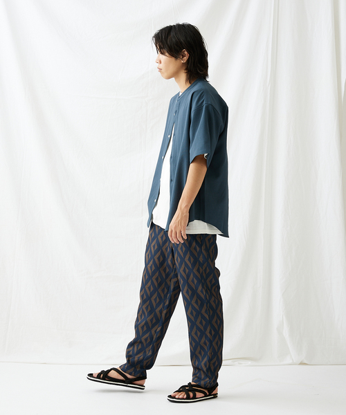 新品　JOURNAL STANDARD バンドカラーチュニックシャツ バンドカラーチュニックシャツ／クレリック／長袖／NON IRON