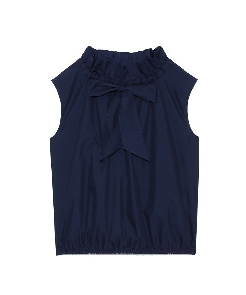 SNIDEL(スナイデル)の「ボウタイノースリブラウス(シャツ/ブラウス・レディース・ネイビー/ホワイト/ブルー・FREE)」の2枚目の写真