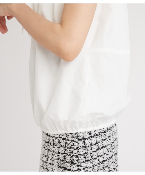 SNIDEL(スナイデル)の「ボウタイノースリブラウス(シャツ/ブラウス・レディース・ネイビー/ホワイト/ブルー・FREE)」の14枚目の写真