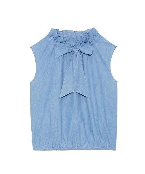 SNIDEL(スナイデル)の「ボウタイノースリブラウス(シャツ/ブラウス・レディース・ネイビー/ホワイト/ブルー・FREE)」の15枚目の写真