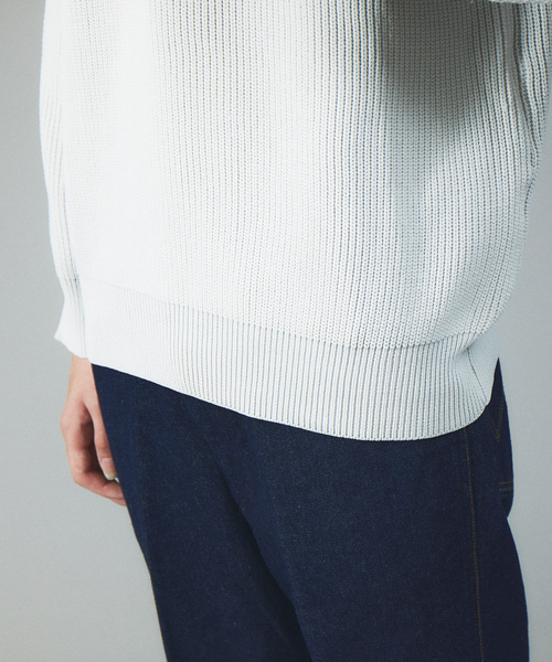 MYSELF ABAHOUSE（マイセルフアバハウス）の「【アンサンブル対応】[洗える]クルーネック ポリ ニット（ニット/セーター・メンズ・ブラウン/ベージュ/グレー/ダークグリーン・46/48）」の10枚目の写真