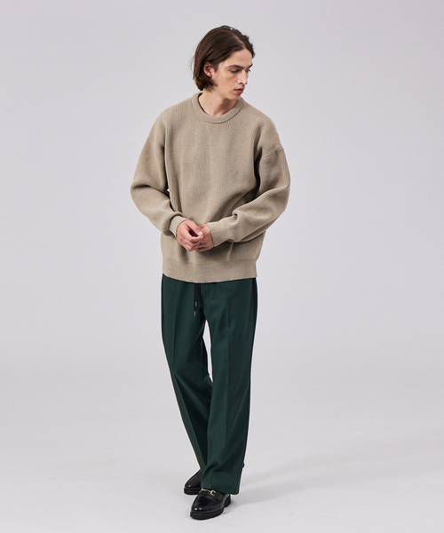 MYSELF ABAHOUSE（マイセルフアバハウス）の「【アンサンブル対応】[洗える]クルーネック ポリ ニット（ニット/セーター・メンズ・ブラウン/ベージュ/グレー/ダークグリーン・46/48）」の16枚目の写真