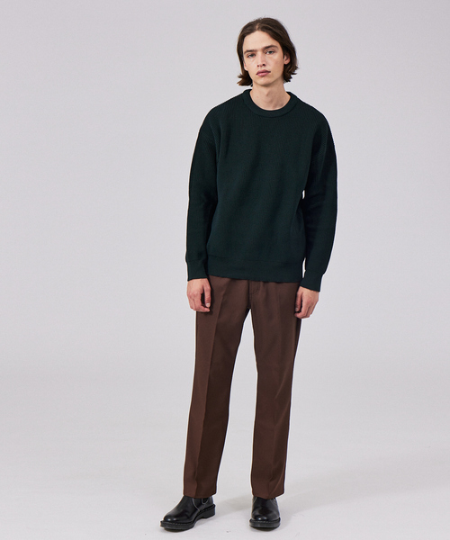MYSELF ABAHOUSE（マイセルフアバハウス）の「【アンサンブル対応】[洗える]クルーネック ポリ ニット（ニット/セーター・メンズ・ブラウン/ベージュ/グレー/ダークグリーン・46/48）」の20枚目の写真