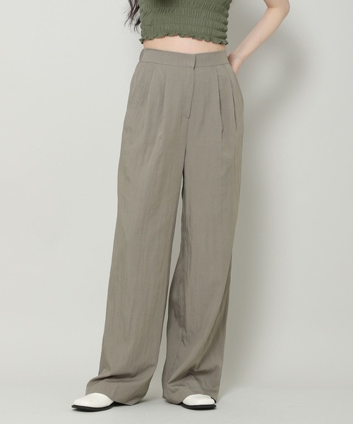 ALAND（エーランド）の「3.3 Field Trip／フロントプリーツワイドパンツ 2353228（スラックス・レディース・アイボリー/チャコール・FREE）」の11枚目の写真