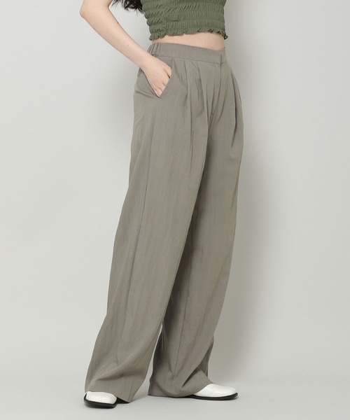 ALAND（エーランド）の「3.3 Field Trip／フロントプリーツワイドパンツ 2353228（スラックス・レディース・アイボリー/チャコール・FREE）」の14枚目の写真