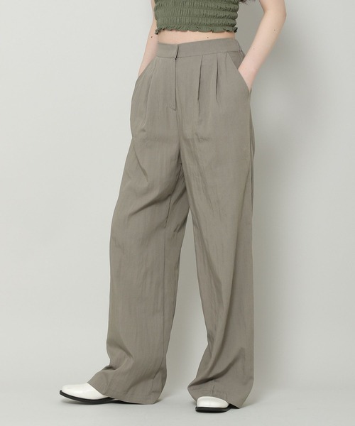 ALAND（エーランド）の「3.3 Field Trip／フロントプリーツワイドパンツ 2353228（スラックス・レディース・アイボリー/チャコール・FREE）」の20枚目の写真
