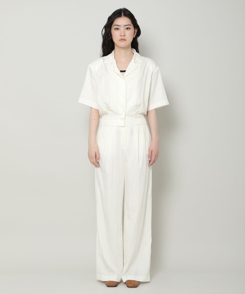 ALAND（エーランド）の「3.3 Field Trip／フロントプリーツワイドパンツ 2353228（スラックス・レディース・アイボリー/チャコール・FREE）」の9枚目の写真