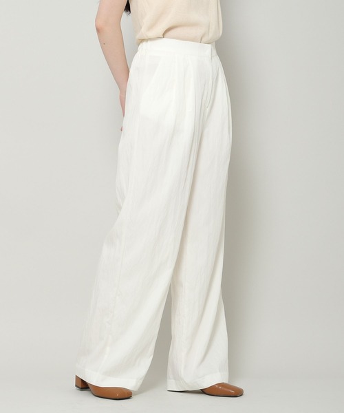 ALAND（エーランド）の「3.3 Field Trip／フロントプリーツワイドパンツ 2353228（スラックス・レディース・アイボリー/チャコール・FREE）」の7枚目の写真