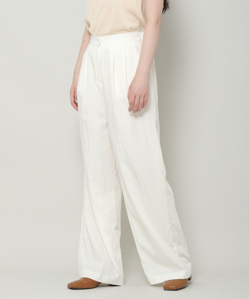 ALAND（エーランド）の「3.3 Field Trip／フロントプリーツワイドパンツ 2353228（スラックス・レディース・アイボリー/チャコール・FREE）」の12枚目の写真