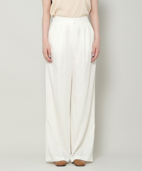 ALAND（エーランド）の「3.3 Field Trip／フロントプリーツワイドパンツ 2353228（スラックス・レディース・アイボリー/チャコール・FREE）」の21枚目の写真