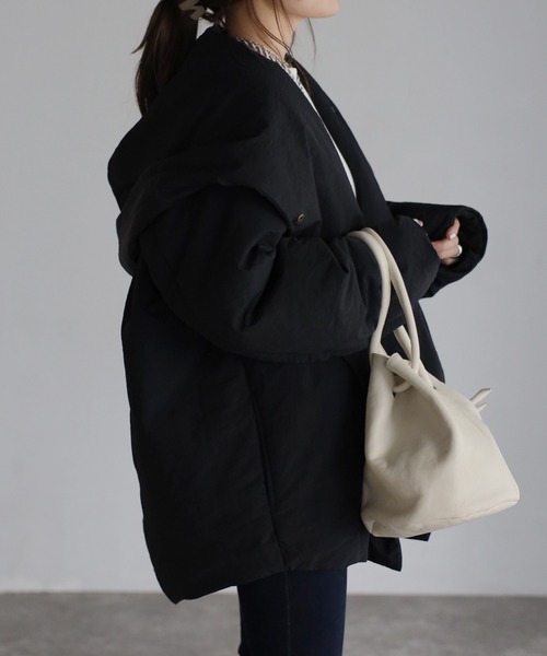 sakishimatokyo（サキシマトーキョー）の「ビッグフードブルゾン（ブルゾン・レディース・ブラック/カーキ/アイボリー・FREE）」の11枚目の写真