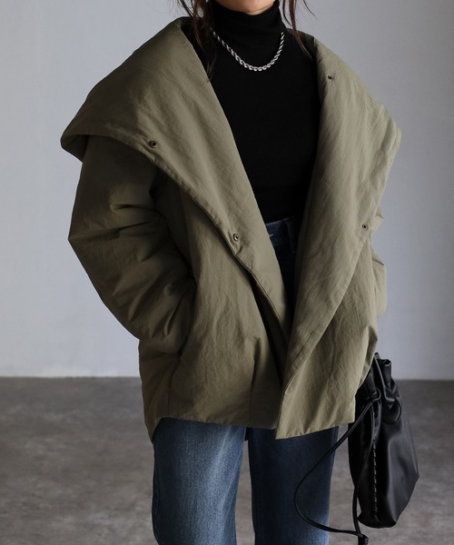 sakishimatokyo（サキシマトーキョー）の「ビッグフードブルゾン（ブルゾン・レディース・ブラック/カーキ/アイボリー・FREE）」の7枚目の写真