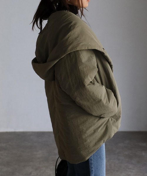 sakishimatokyo（サキシマトーキョー）の「ビッグフードブルゾン（ブルゾン・レディース・ブラック/カーキ/アイボリー・FREE）」の6枚目の写真