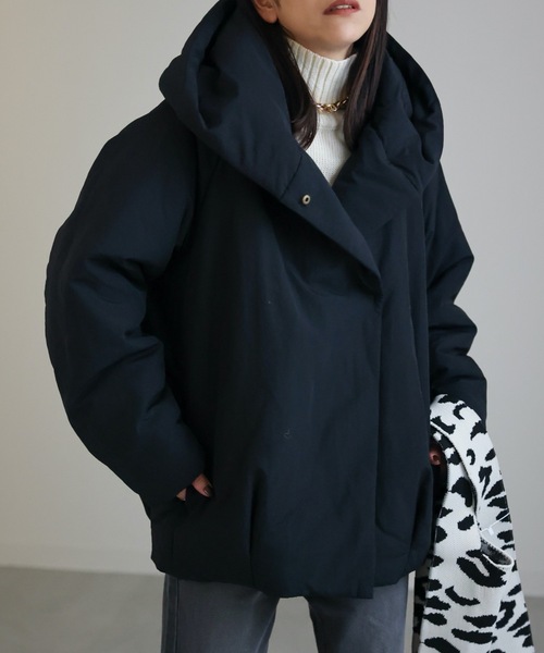 【BONJOUR MADAME】カコウフードブルゾン セール】ビッグフードブルゾン（ブルゾン）｜sakishimatokyo（サキシマ