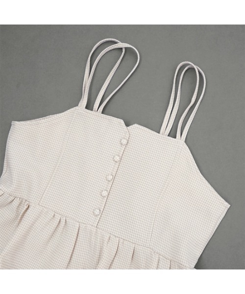 flower(フラワー)の「チェックフリルビスチェ(シャツ/ブラウス・レディース・ブラウン/アイボリー・FREE)」の10枚目の写真