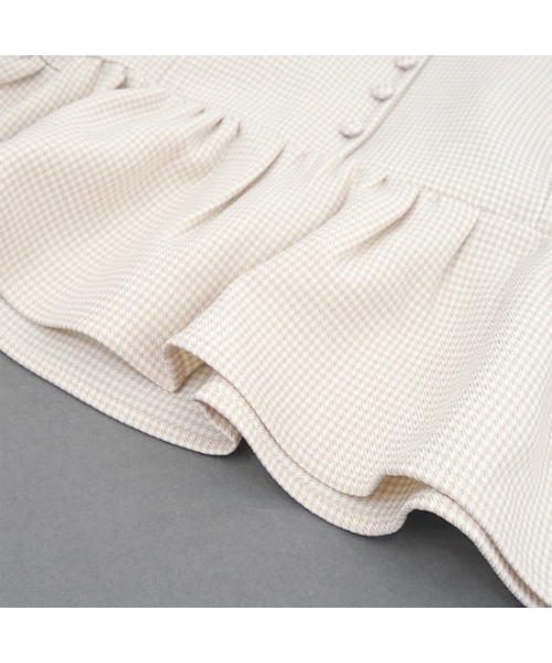 flower(フラワー)の「チェックフリルビスチェ(シャツ/ブラウス・レディース・ブラウン/アイボリー・FREE)」の13枚目の写真