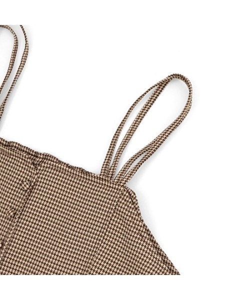 flower(フラワー)の「チェックフリルビスチェ(シャツ/ブラウス・レディース・ブラウン/アイボリー・FREE)」の17枚目の写真