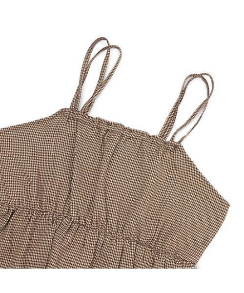 flower(フラワー)の「チェックフリルビスチェ(シャツ/ブラウス・レディース・ブラウン/アイボリー・FREE)」の19枚目の写真