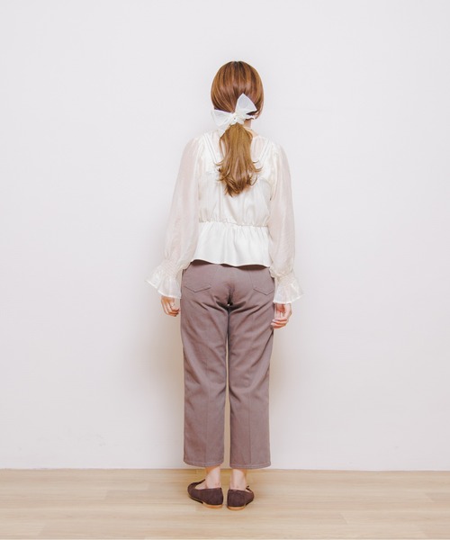 flower(フラワー)の「チェックフリルビスチェ(シャツ/ブラウス・レディース・ブラウン/アイボリー・FREE)」の21枚目の写真