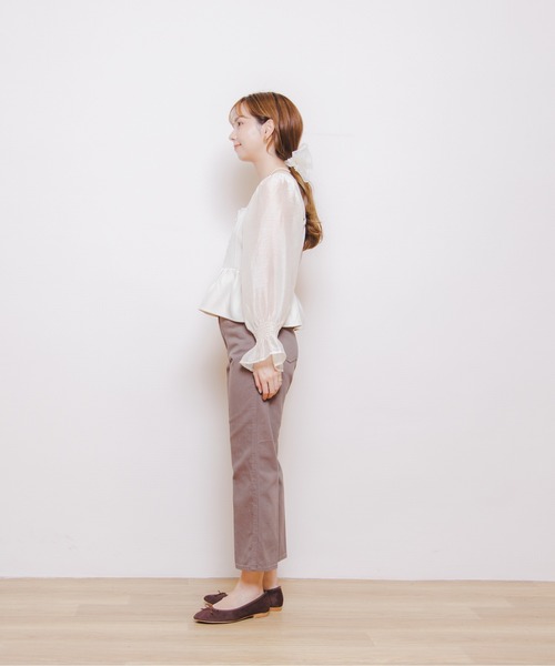 flower(フラワー)の「チェックフリルビスチェ(シャツ/ブラウス・レディース・ブラウン/アイボリー・FREE)」の22枚目の写真