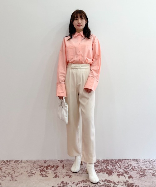 EPIMI E'PIMMY(エピミエピミー)の「テープベルトカラーテーパードスラックス(スラックス・レディース・ブラック/ブラウン/アイボリー/ミント/ラベンダー/コーラル・MEDIUM)」の7枚目の写真