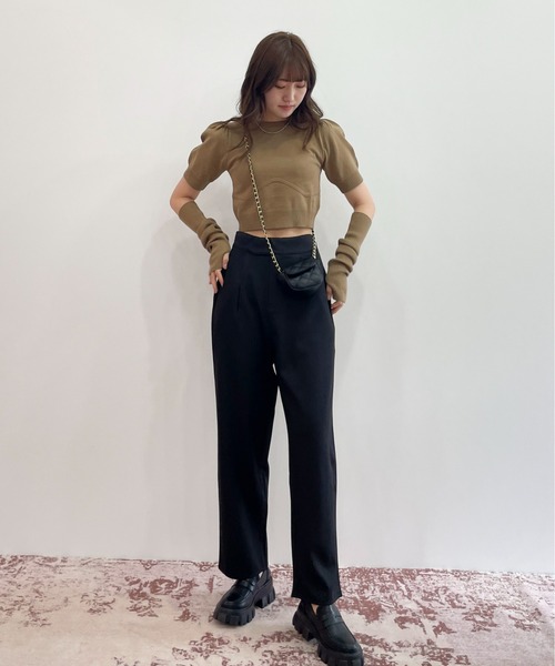 EPIMI E'PIMMY(エピミエピミー)の「テープベルトカラーテーパードスラックス(スラックス・レディース・ブラック/ブラウン/アイボリー/ミント/ラベンダー/コーラル・MEDIUM)」の15枚目の写真