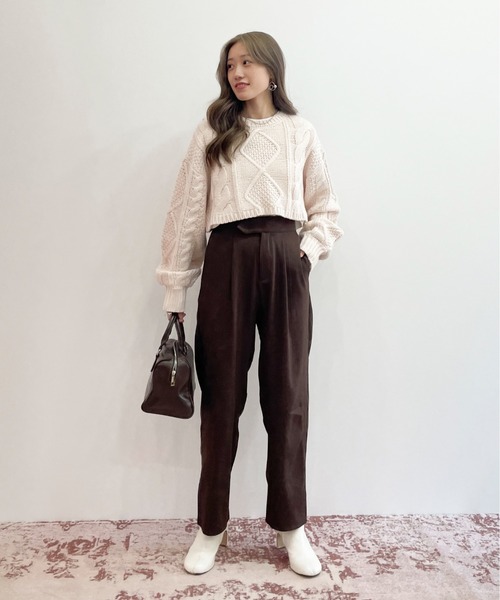 EPIMI E'PIMMY(エピミエピミー)の「テープベルトカラーテーパードスラックス(スラックス・レディース・ブラック/ブラウン/アイボリー/ミント/ラベンダー/コーラル・MEDIUM)」の22枚目の写真