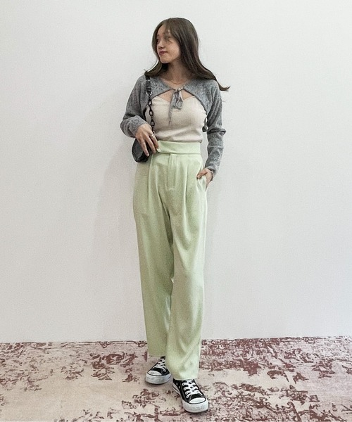 EPIMI E'PIMMY(エピミエピミー)の「テープベルトカラーテーパードスラックス(スラックス・レディース・ブラック/ブラウン/アイボリー/ミント/ラベンダー/コーラル・MEDIUM)」の8枚目の写真