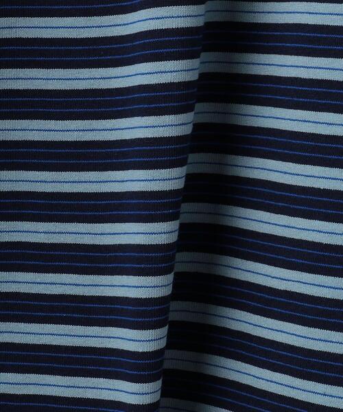 6（ロク）の「＜6(ROKU)＞COTTON BORDER WIDE DRESS/ワンピース（ワンピース・レディース・オレンジ/コバルトブルー・36/38）」の9枚目の写真