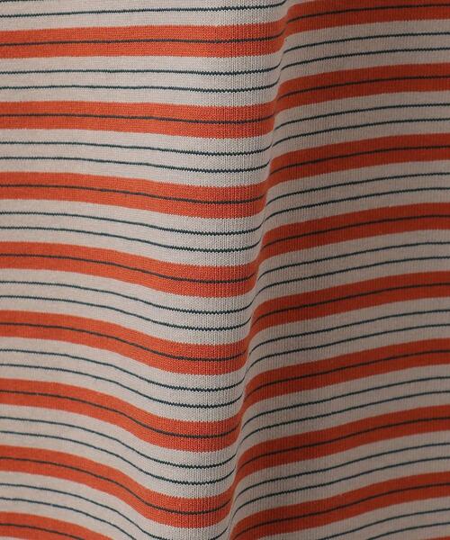 6（ロク）の「＜6(ROKU)＞COTTON BORDER WIDE DRESS/ワンピース（ワンピース・レディース・オレンジ/コバルトブルー・36/38）」の3枚目の写真